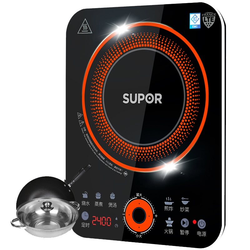 苏泊尔(SUPOR)电磁炉 大火力超薄微晶面板触摸屏 多档调节 电磁灶 IH01KD-210
