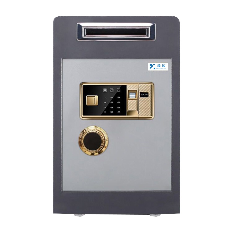 臻远全钢实心防盗保险柜 高60cm投币式指纹款