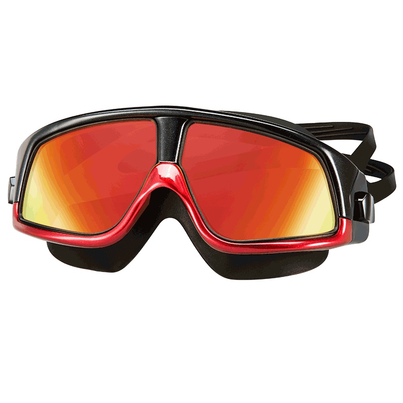 号手大框泳镜男女潜水高清防雾防水电镀潮款平光游泳眼镜通用泳镜