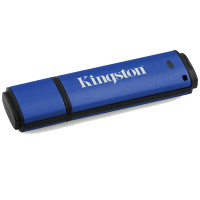 【免邮】金士顿（Kingston）DTVP30 8GB 加密 USB 3.0 蓝色 U盘 256位AES硬件加密