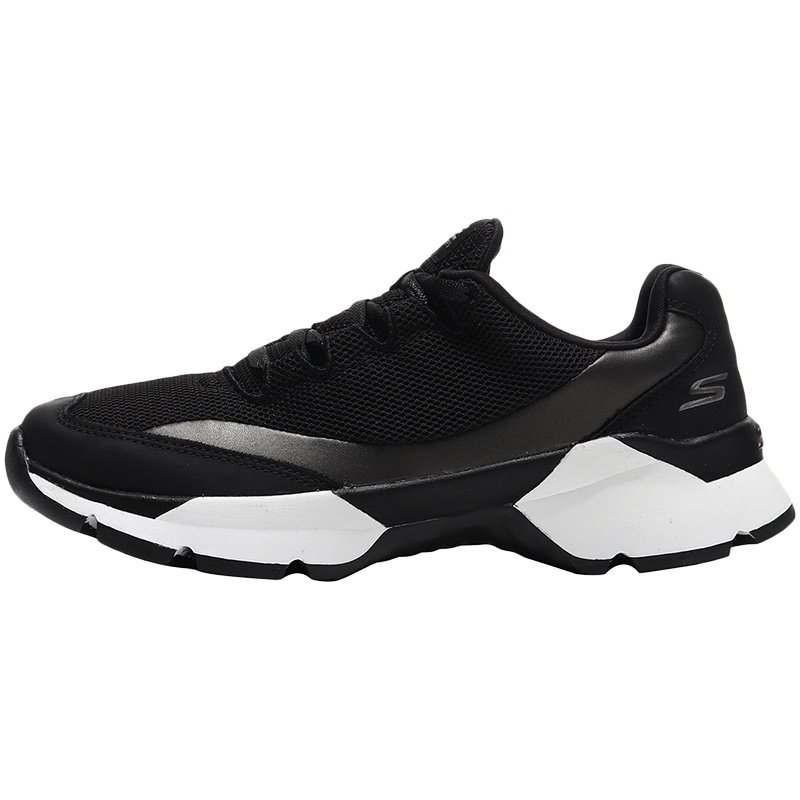 【自营】Skechers斯凯奇女鞋休闲鞋ONE 厚底复古网面运动鞋15492 15492/BKW黑色+白色