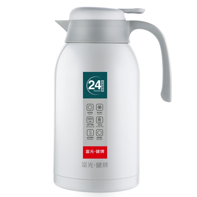 富光 FUGUANG保温壶 2.2L大容量内外304不锈钢保温杯 家用暖壶按压式热水壶开水瓶PDZ200032200