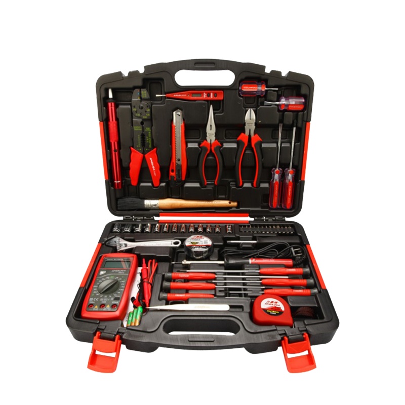 力易得(ENDURA) 50件套电讯工具组套 维修组套 手动工具组套 五金工具箱 货号E1411