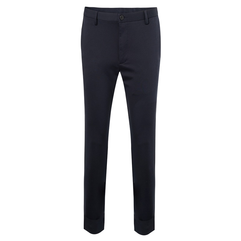 鄂尔多斯ERDOS 春夏商务绅士简约纯色百搭男士时尚直筒针织休闲长裤