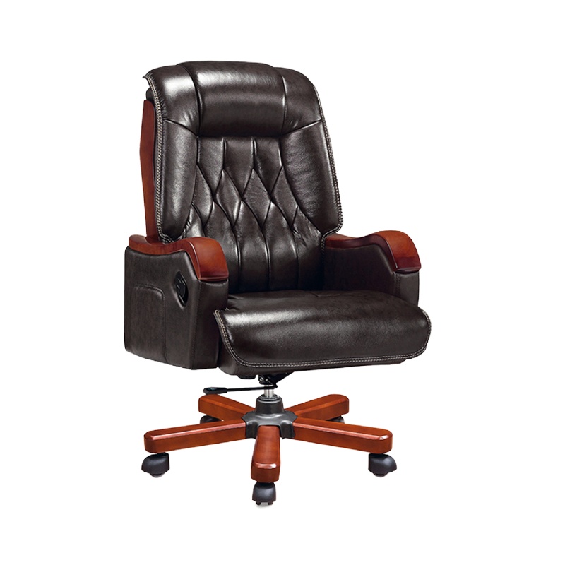 [硕辉]RJ-A8038班椅(黑色)牛皮老板办公转椅 680*750*1150mm