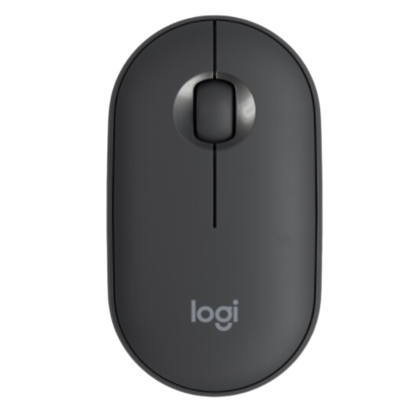 罗技(Logitech) Pebble鹅卵石 鼠标 无线蓝牙鼠标 办公鼠标 静音鼠标 女性鼠标 便携鼠标 对称鼠标石墨黑