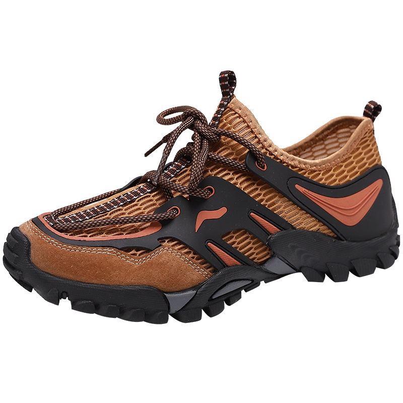 YIBULUOTUO秋季登山鞋网布鞋透气鞋户外徒步休闲鞋网面鞋软底