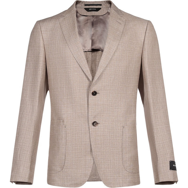 Z ZEGNA 杰尼亚 男士 亚麻布/羊毛西服外套上衣 950757 1VDUG0