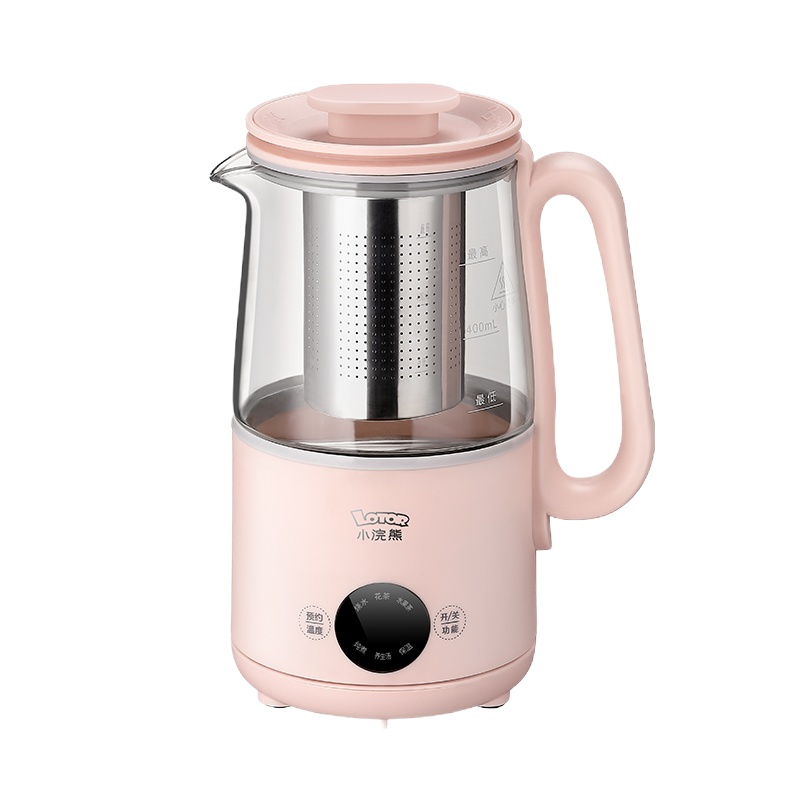 小浣熊(LOTOR)养生杯0.6L六大养生八小时智能预约办公室小型家用多功能烧水花茶壶全自动一人用养生壶QF-A604