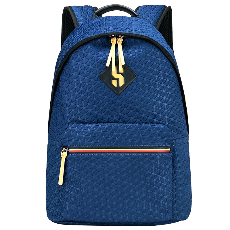 七匹狼(SEPTWOLVES)双肩包潮牌旅行背包韩版时尚电脑包潮流ins个性书包男新款 深蓝色