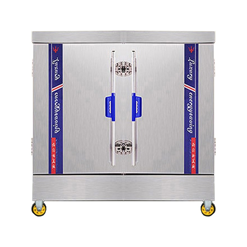 乐创(lecon)蒸饭柜 LC-2K004 商用蒸饭柜 标准款24盘蒸包炉蒸饭柜 380V大型蒸饭车蒸饭机双室电蒸柜