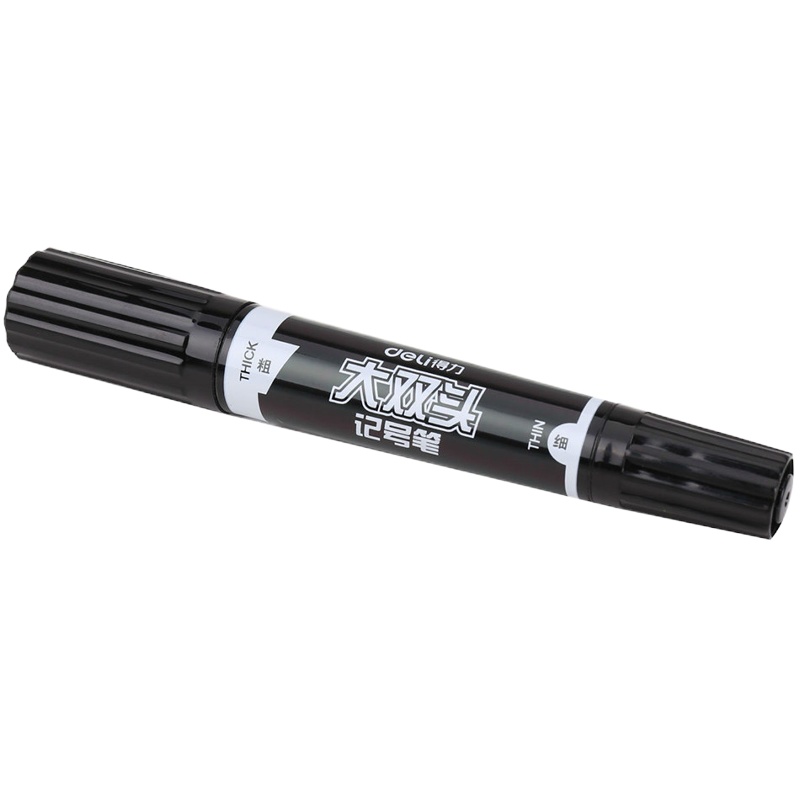 得力(deli) S555/双头记号笔(10支/盒)