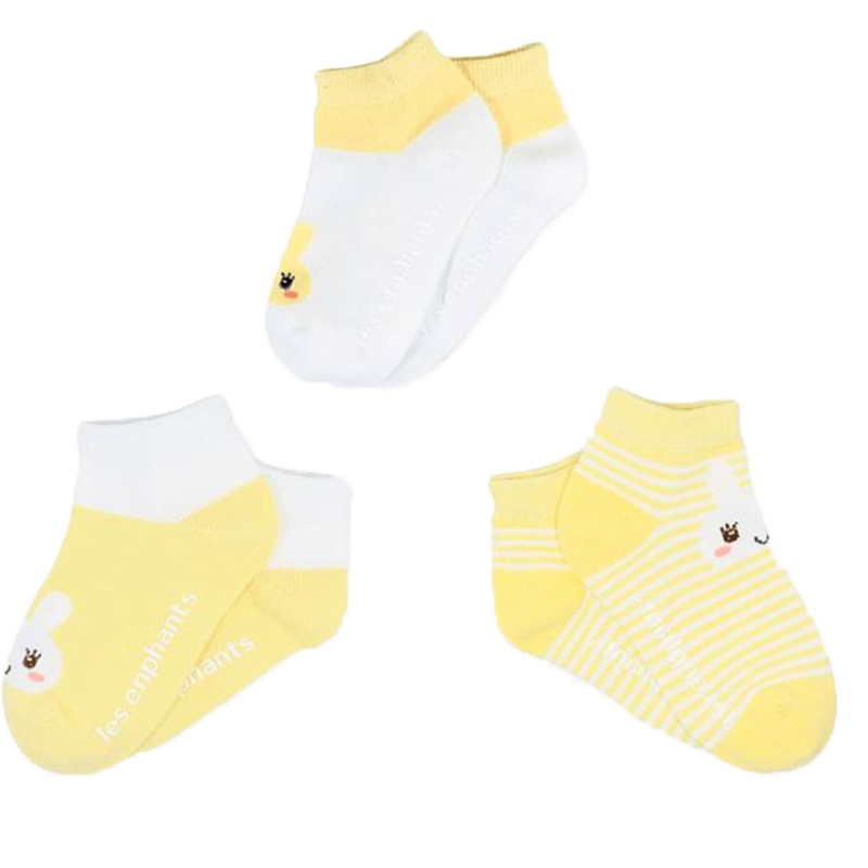 丽婴房婴幼儿袜子儿童袜子男宝宝柔软防滑撞色弹力短袜3双装 春秋