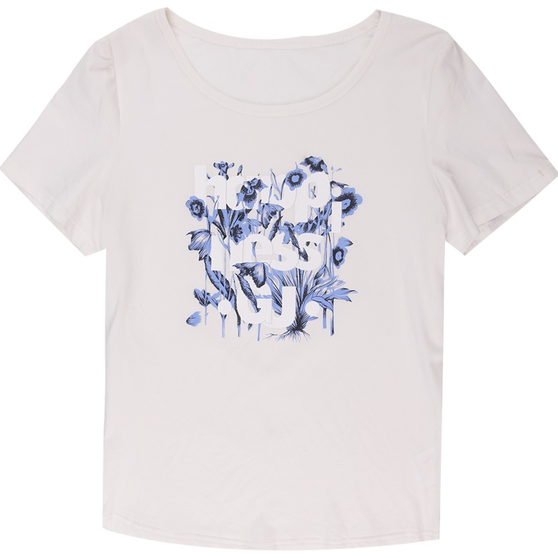 娅丽达2019夏装新款短袖T恤女青春字母简约圆领ins潮U6029A