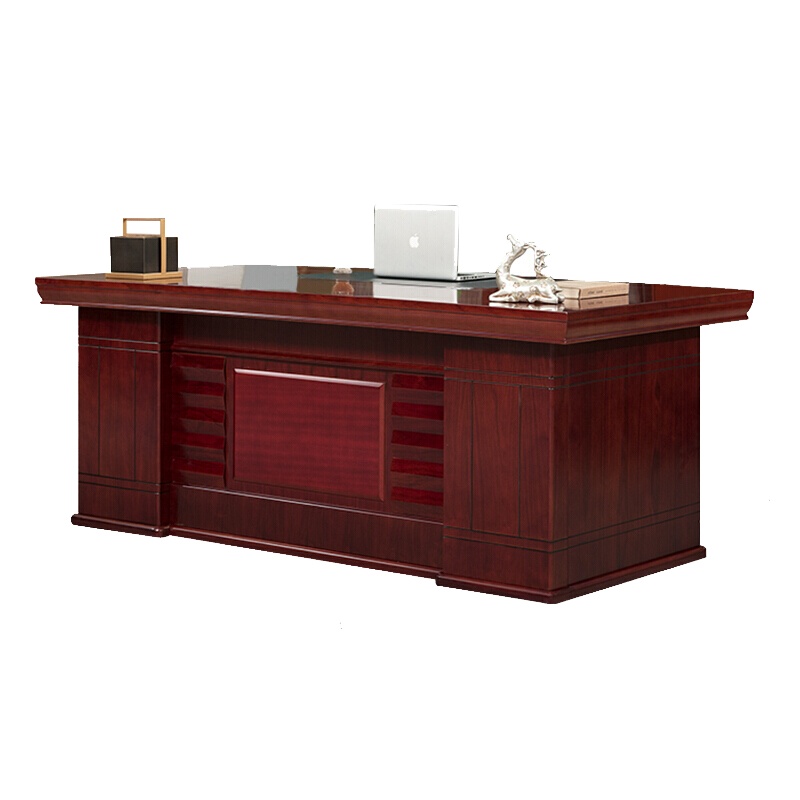 欧宝美理桌油漆大班台总裁桌实木贴皮办公桌老板桌