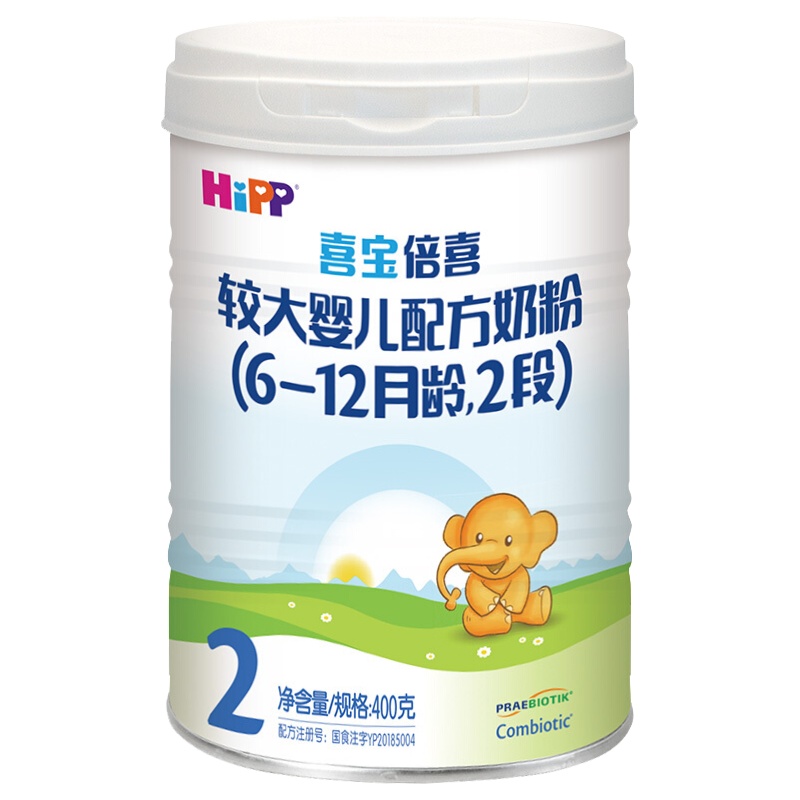 喜宝倍喜较大婴儿配方奶粉(6-12月龄,2段)400g