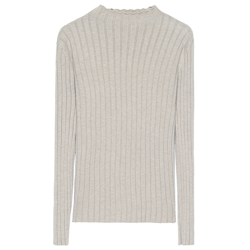 恒源祥女士针织衫2020新款秋时尚修身竖条纹打底衫女针织上衣