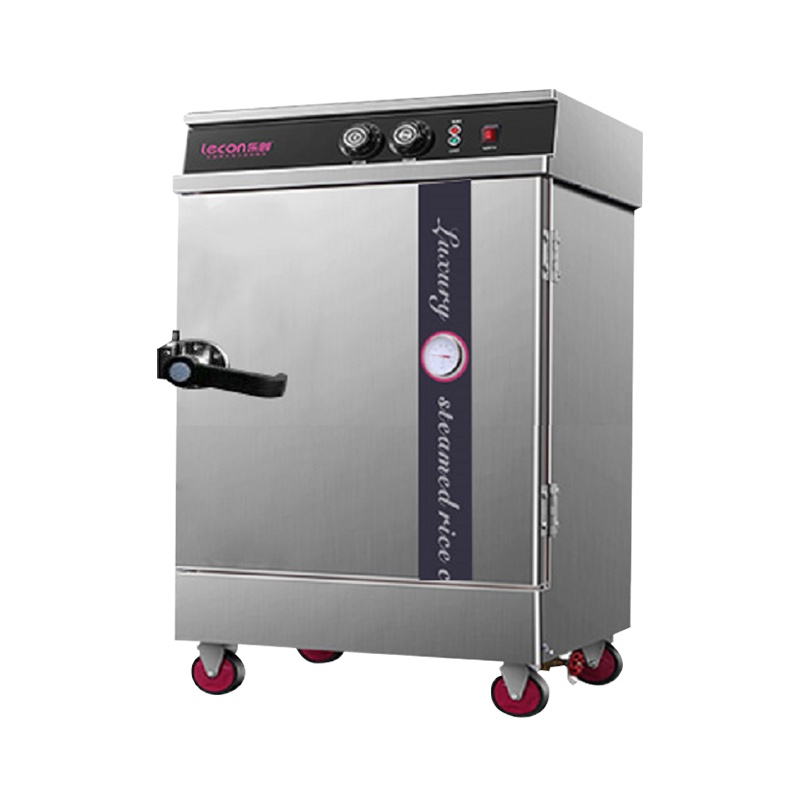 乐创(lecon) 商用蒸饭机LC-ZFG4顶部定时控温4盘商用全自动蒸饭柜大型米饭电蒸箱 食堂蒸饭车蒸饭机