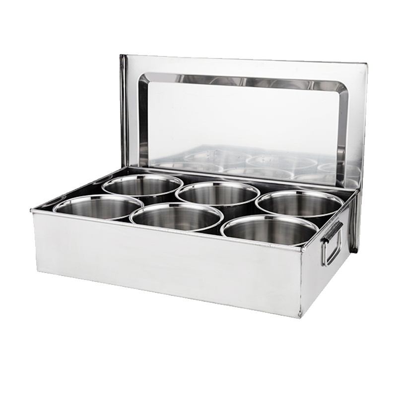 德勒(DELE)不锈钢调味盒(大号 调料罐 留样盒 佐料盒 )