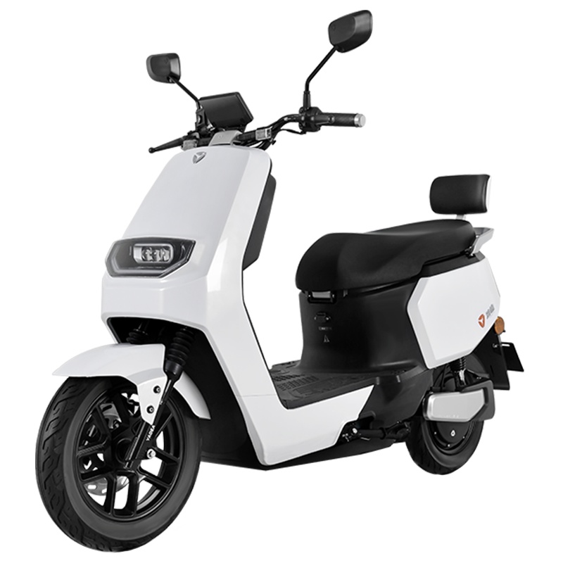 雅迪电动车莱昂时尚代步车男女通勤60V32A成人轻便(升级轻摩版) 丝绸白