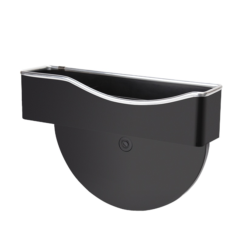 博利良品汽车收纳盒 车用座椅夹缝置物盒 多功能缝隙储物盒 车载垃圾桶 车内用品BL202银边单只