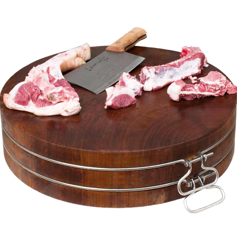 江南太太 42cm*10cm 超大超厚越南铁木砧板饭店酒店实木菜墩大号切菜板 双钢箍超厚款 （单位：块）