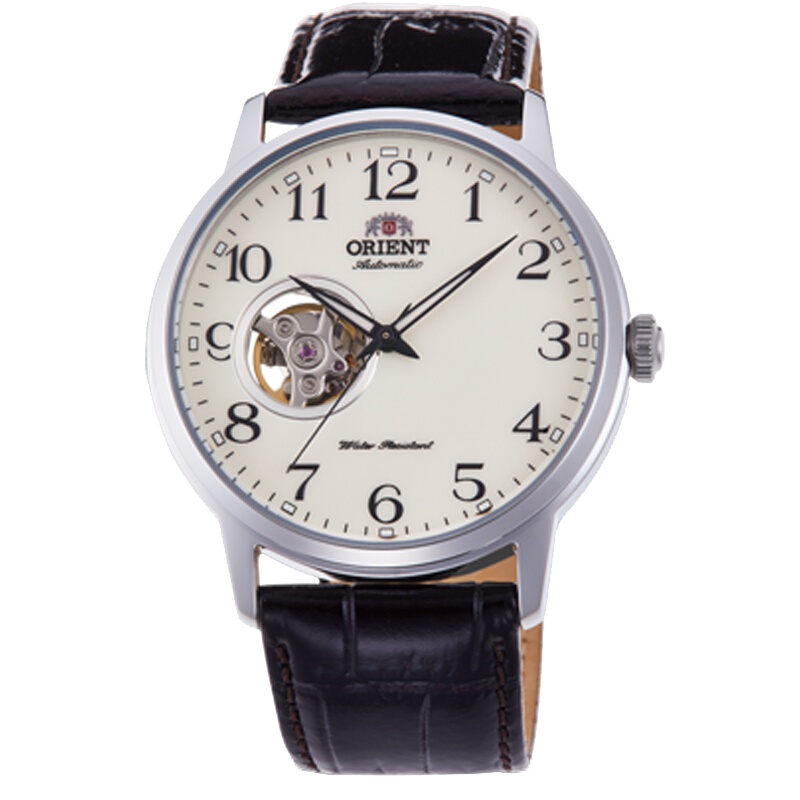 东方双狮(ORIENT)手表 41mm镂空机械腕表双狮全自动机械男表 RA-AG0010S00D 乳白盘