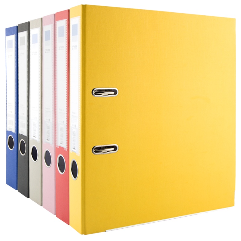 精选广博A1146-1-文件夹打孔2寸快劳夹A4颜色随机（5只价格）