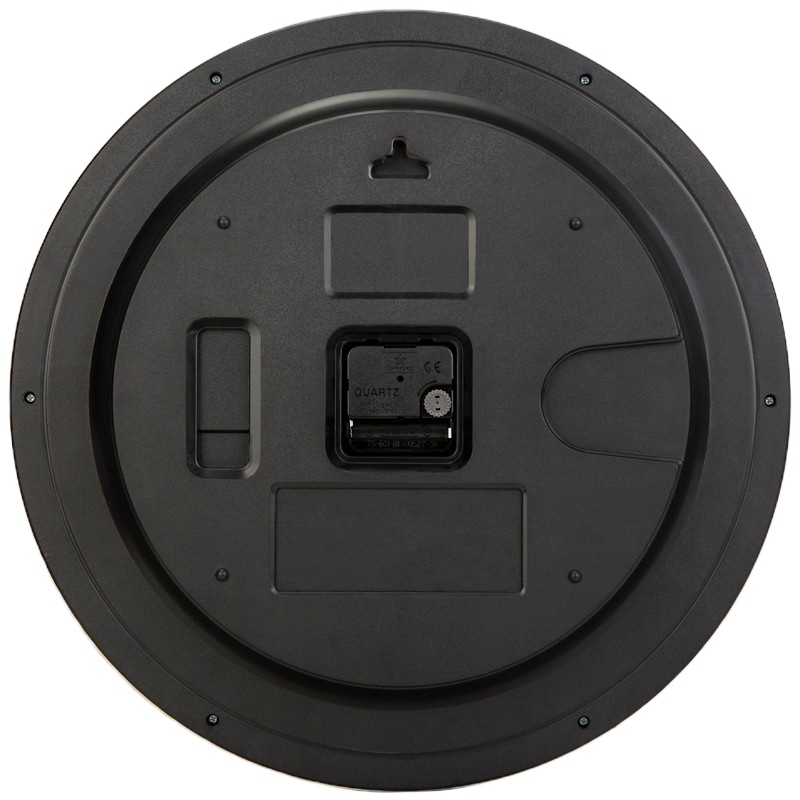 企购优品得力8835 挂钟时尚创意客厅钟表 静音简约石英钟16英寸 时尚圆形白色