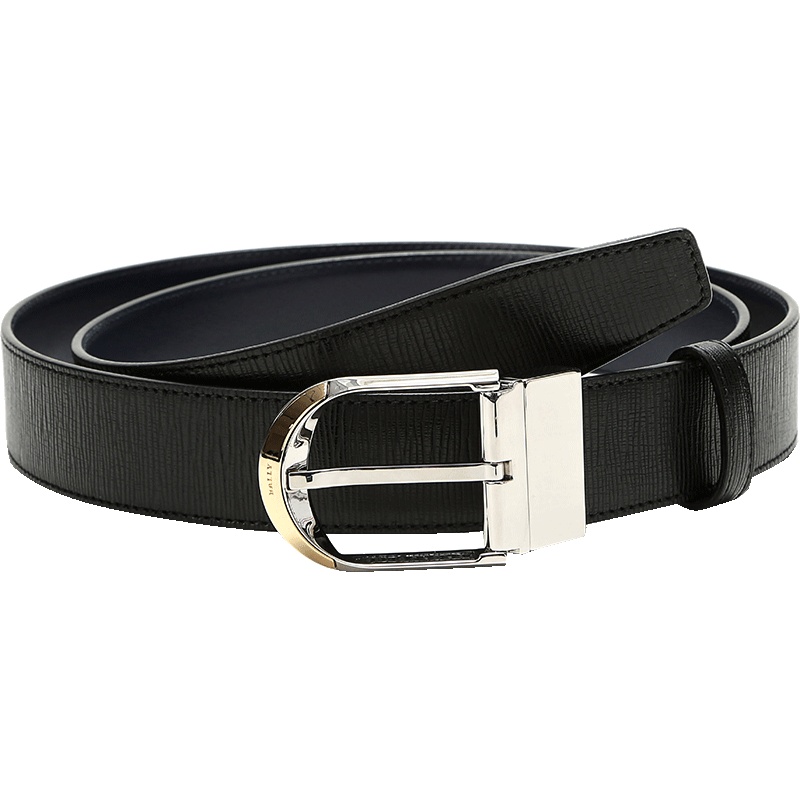 BALLY 巴利 男士牛皮针扣式双面皮带腰带 DEMING 35 M