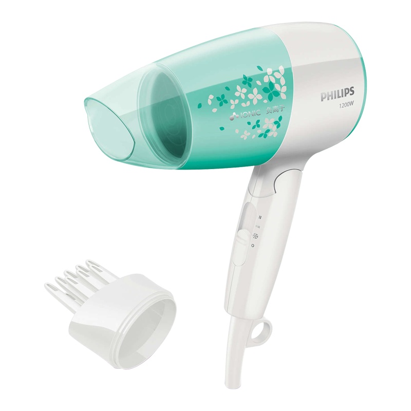 飞利浦电吹风BHC019 家用冷热可折叠负离子电吹风三档