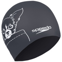 2018 Speedo/速比涛 硅胶泳帽 贴合护发 印花游泳帽通用款