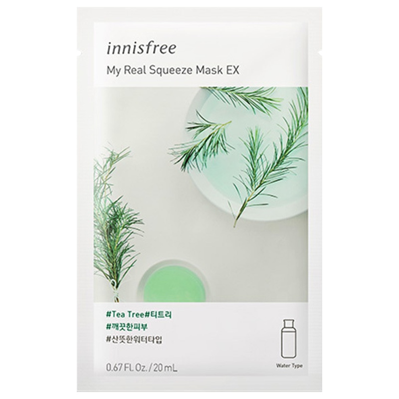 Innisfree 悦诗风吟 真萃鲜润 延缓氧化茶树面膜 20ml/片 抗痘清爽