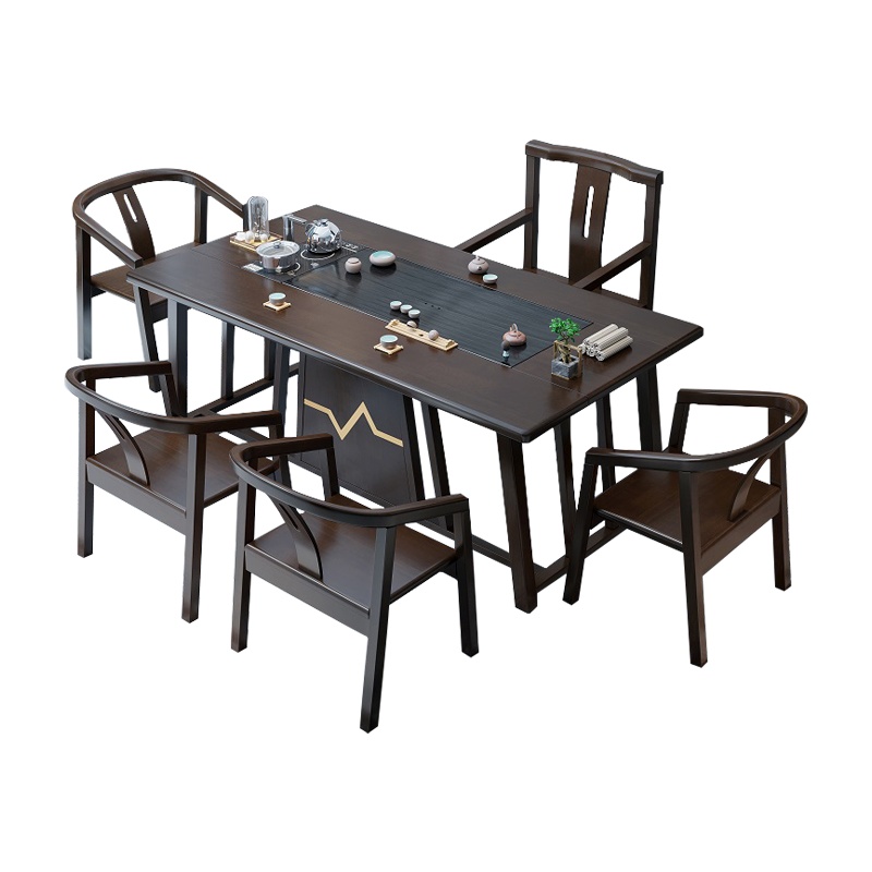 爱家生活茶桌椅组合实木茶台套装家用小茶几功夫茶道禅意中式茶桌