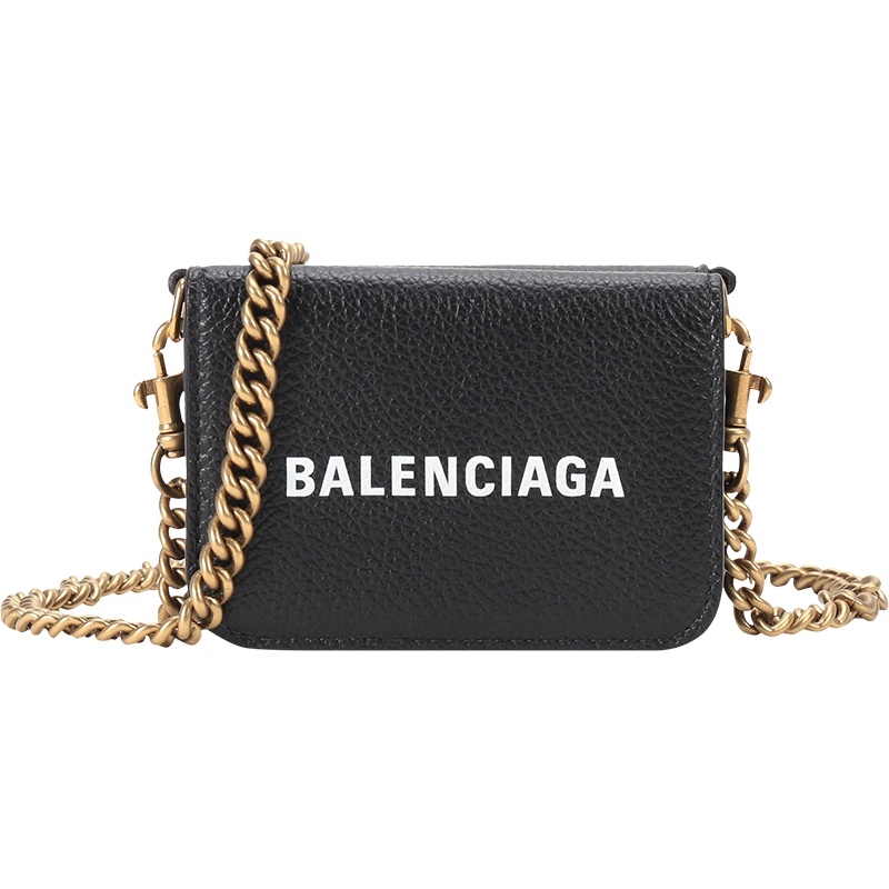 BALENCIAGA 巴黎世家 女士牛皮革Cash钱包钱夹斜挎包迷你款 618145 1IZIM