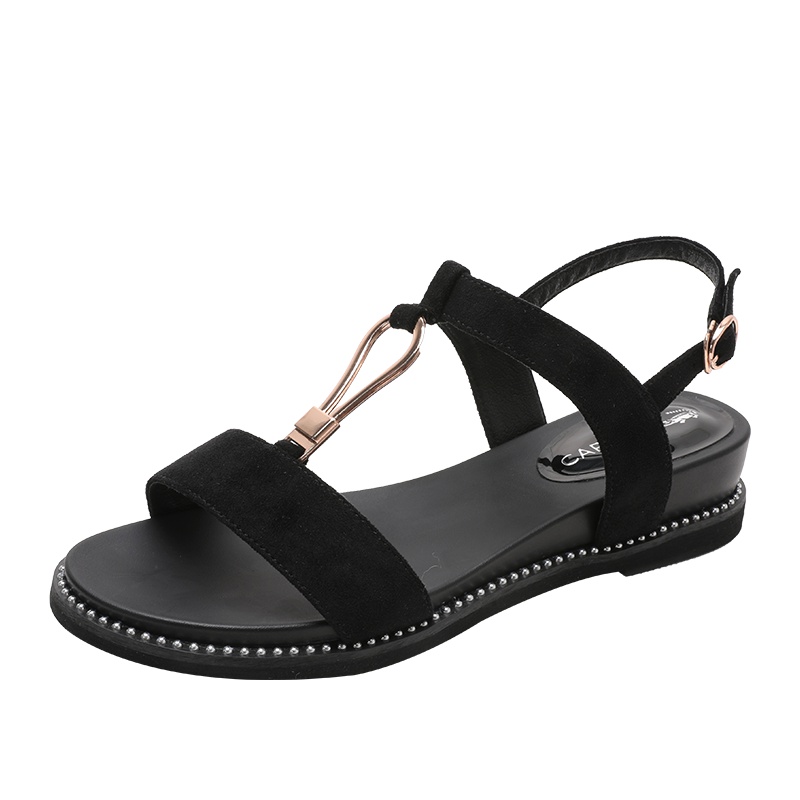 卡帝乐鳄鱼CARTELO 新款凉鞋女皮质户外休闲百搭学生舒适简约韩版