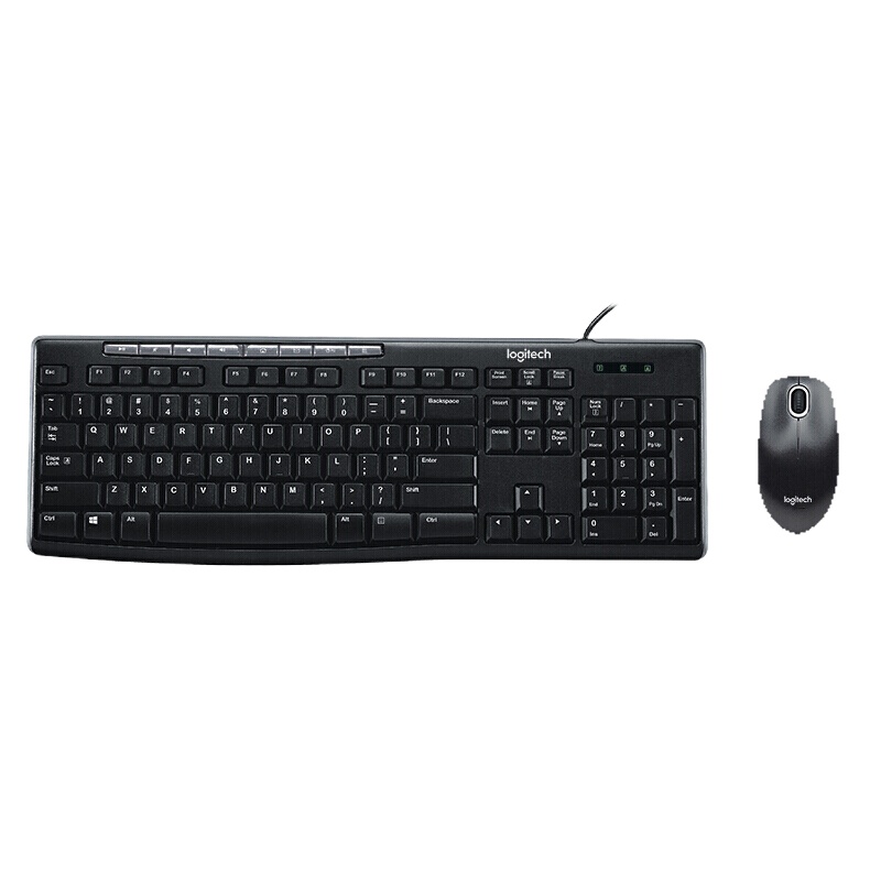 罗技（Logitech）MK200 USB有线鼠标键盘套装