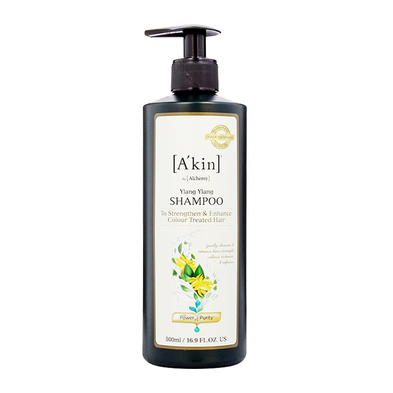 效期至21年12月1日 Akin爱茵依兰洗发水500ml/瓶 植物无硅柔亮顺泽保护发色 洗发护发 洗发水柔顺 澳洲进口