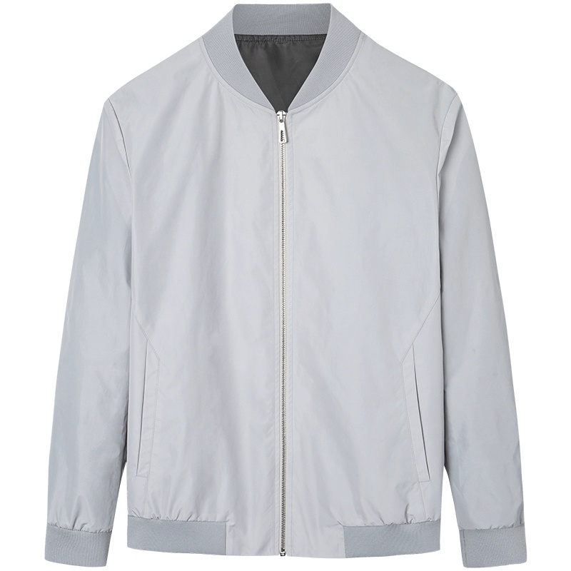 才子男装棒球服夹克男2020秋季新款修身基础薄款简约立领外套