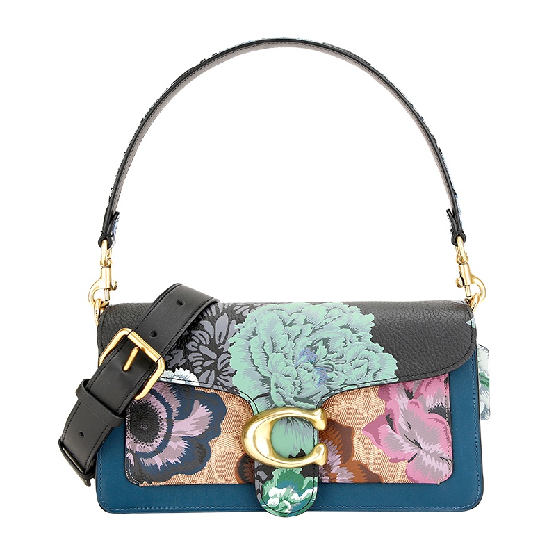 COACH 蔻驰 奢侈品 欧美时尚经典女士专柜款黑色皮革单肩斜挎包 女 79000 V5PED