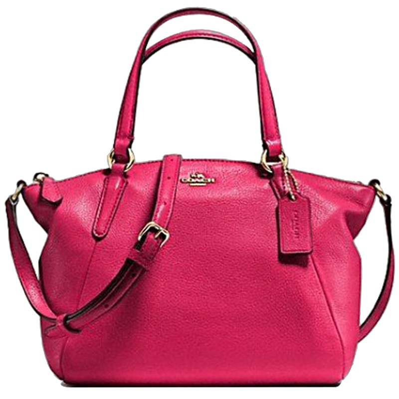 蔻驰(COACH) 迷你饺子包 Mini Kelsey 软牛皮纹斜挎单肩手提包女包 娇红色