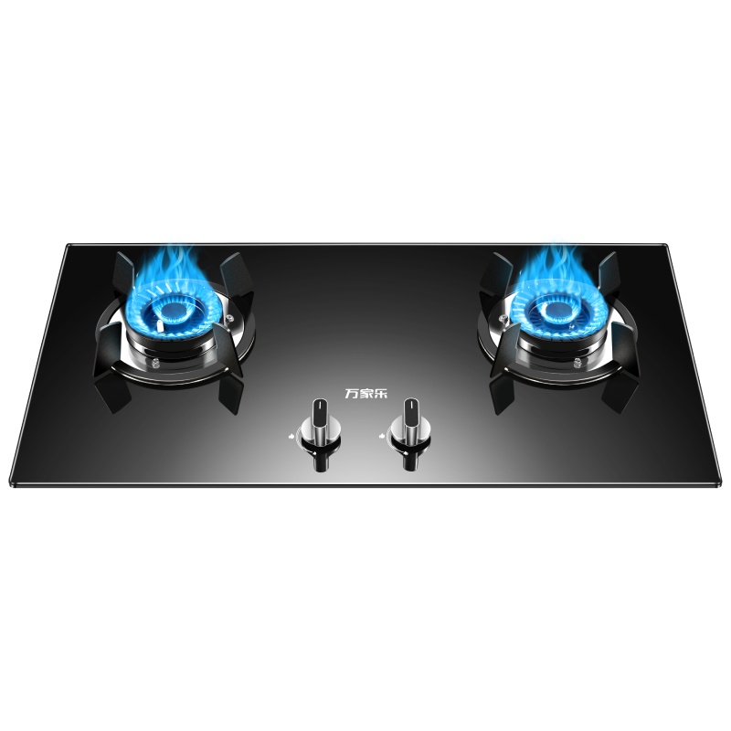 万家乐 双高火燃气灶煤气灶灶台嵌两用灶具 4.0kw烈火燃气灶 煤气灶 钢化玻璃双灶嵌入式 液化气JZY-KA031B