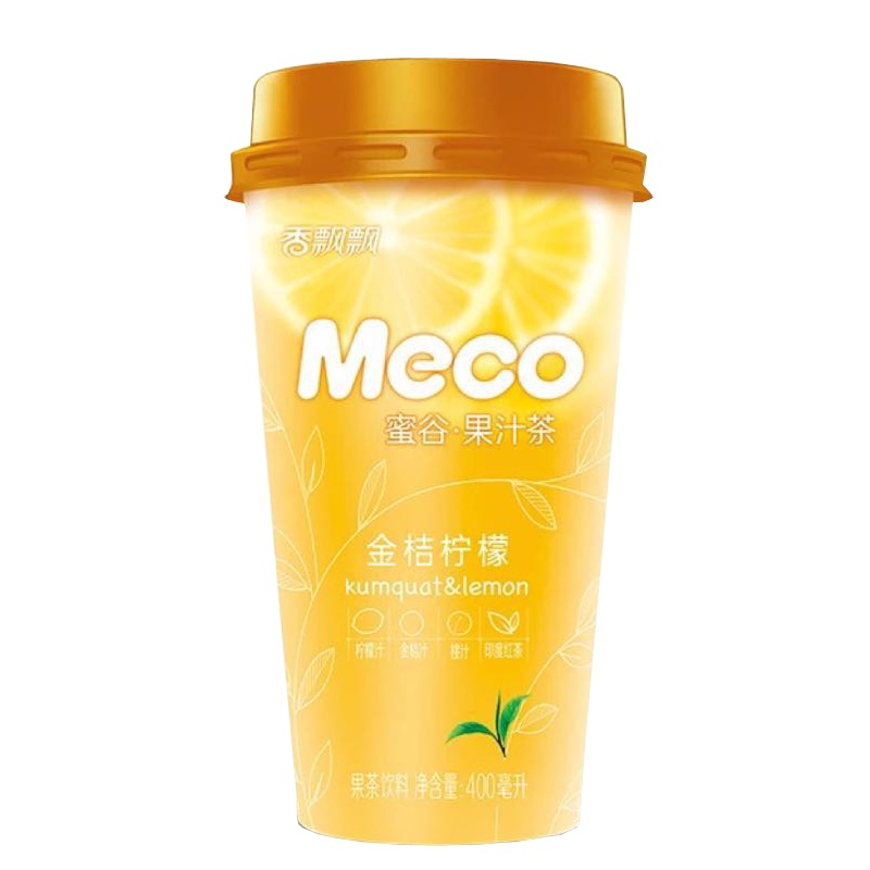 金桔柠檬6杯 香飘飘奶茶meco香飘飘蜜谷果汁茶 金桔柠檬味 6杯装