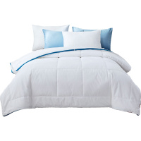 梦洁美颂 梦洁(MENDALE)家纺 全棉抗菌春秋被芯被褥单人双人保暖加厚纤维被子四季通用小蓝条抗菌净眠春秋被