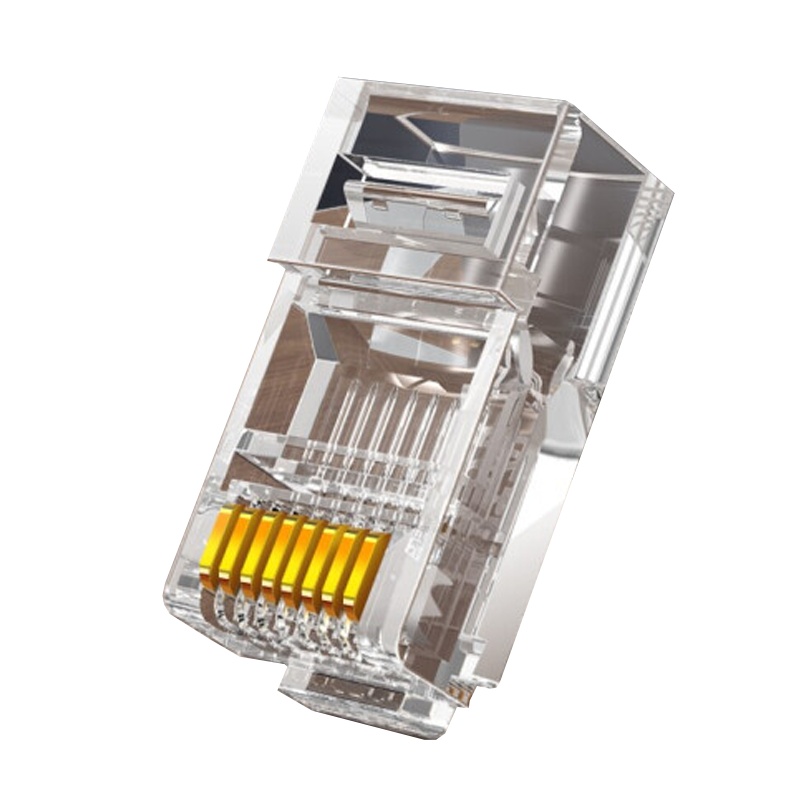 胜为 RCB-1100水晶头超五类 镀金RJ45纯铜网络网线接头cat5e非屏蔽8P8C电脑线缆连接器100个/盒