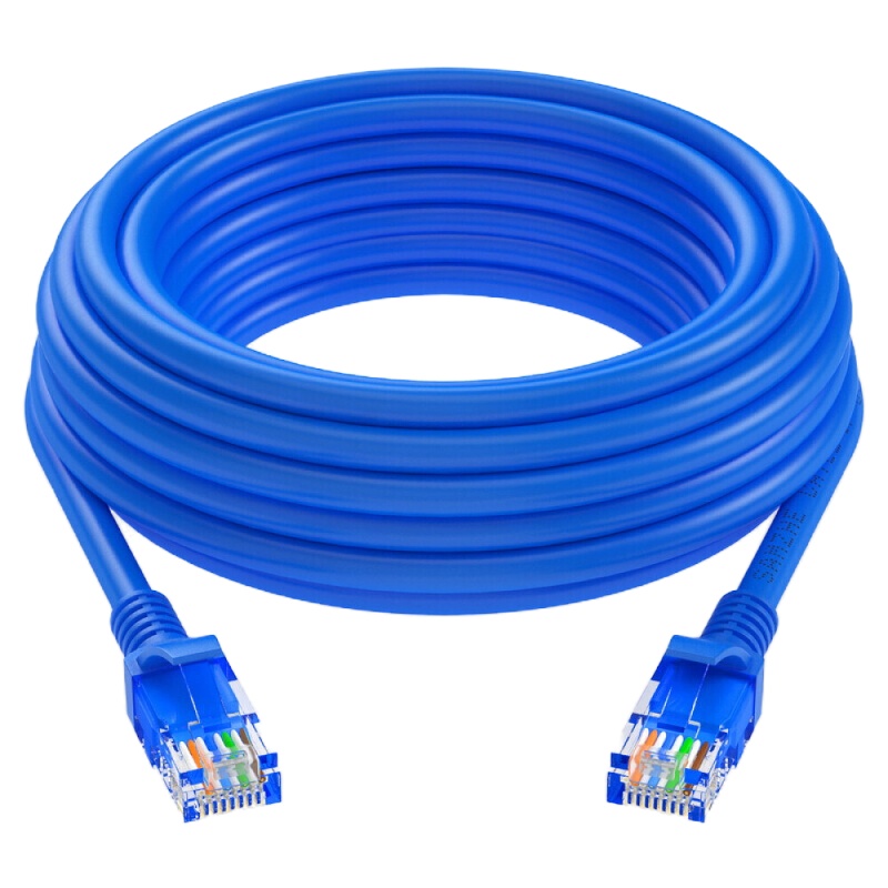 企购优品 超五类网线 工程级高速CAT5e类百兆电脑网络连接跳线 成品网线 蓝色5米SZW-1050