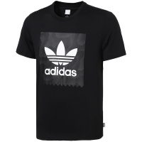 adidas阿迪达斯三叶草男子LOGO款休闲运动短袖T恤CF3102 L CF3097黑