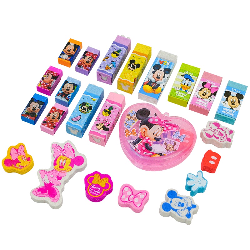 迪士尼橡皮小学生擦得干净不留痕无碎屑儿童像皮擦象皮2B文具用品创意卡通可爱公主口红橡皮擦学习用考试奖品
