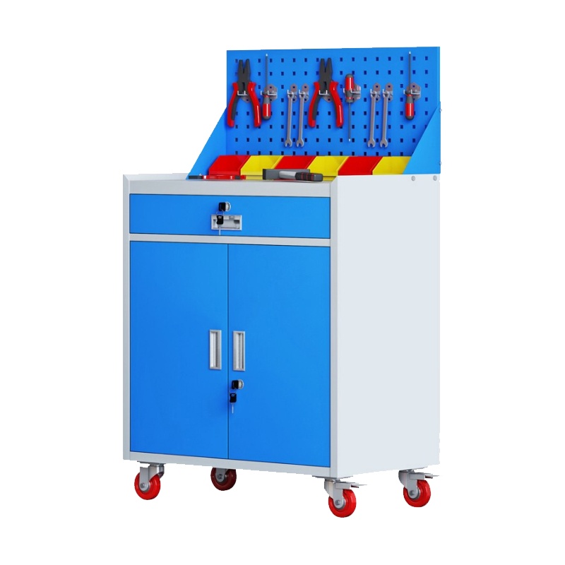 永格重型工具柜车间维修工具车可移动收纳柜可定制蓝灰色一抽 加厚款工具柜