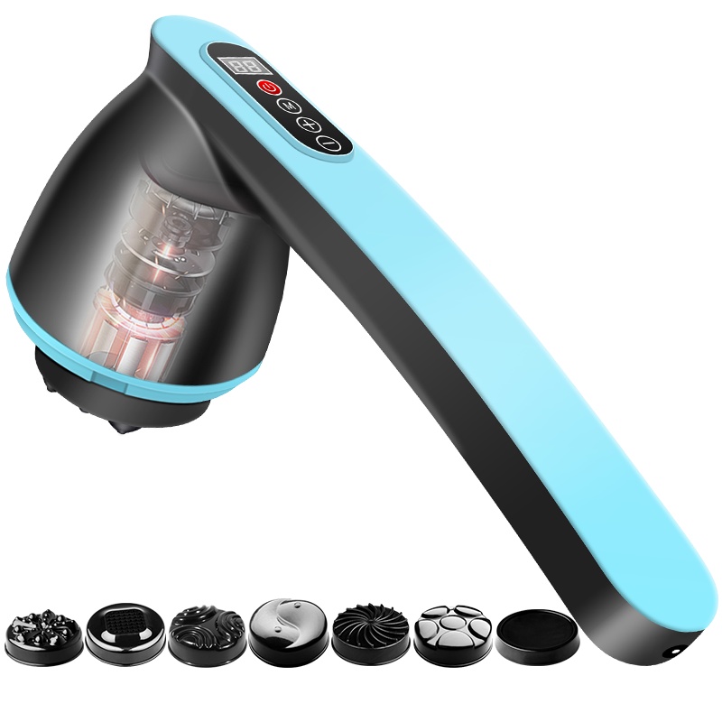 安尚无线充电手持式腰椎颈椎肩膀背腿部脖子肩部按摩仪器懒人运动震动刮痧机抖抖机热敷药红光发热温热艾薰经络捶背揉捏按摩捶